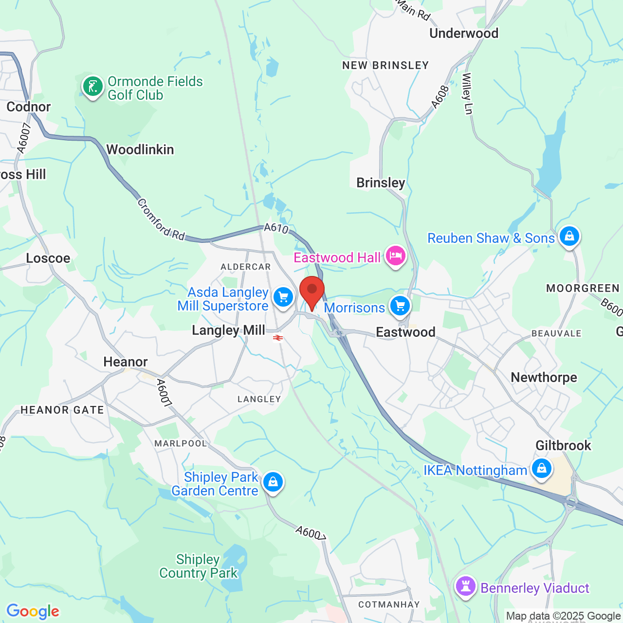 Map displaying vacancy location