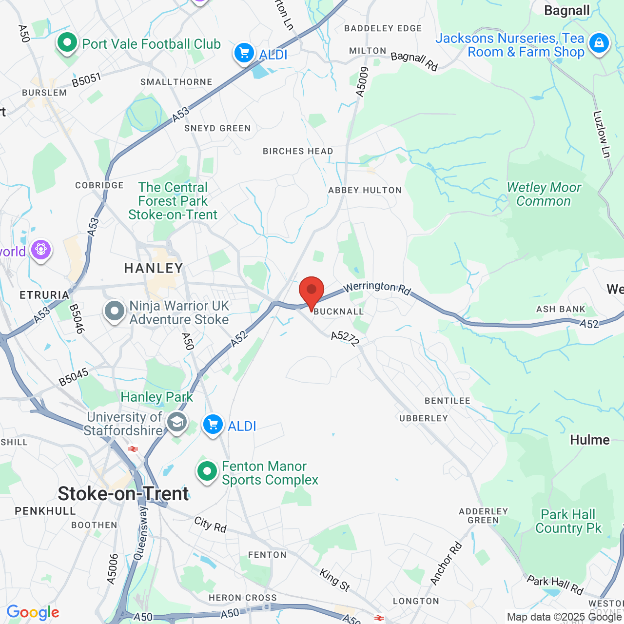 Map displaying vacancy location