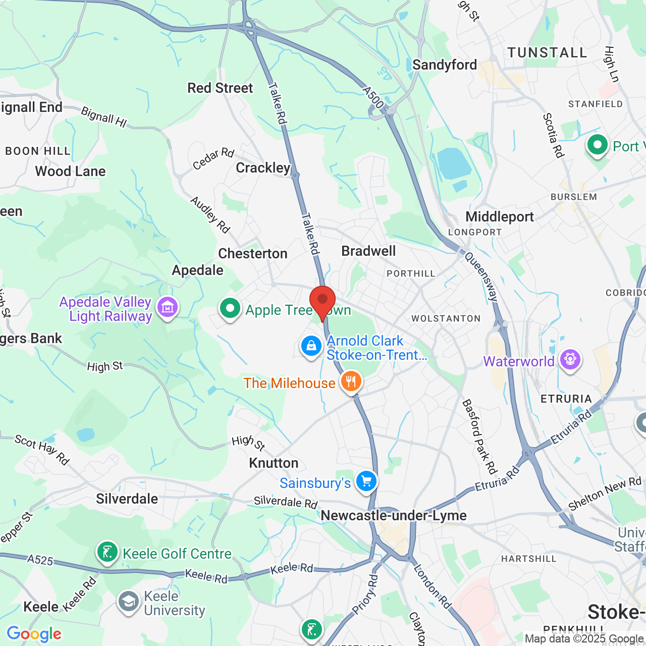 Map displaying vacancy location