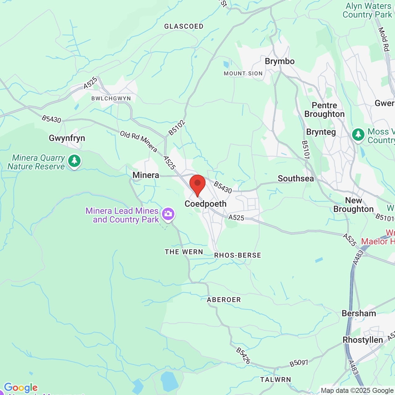 Map displaying vacancy location