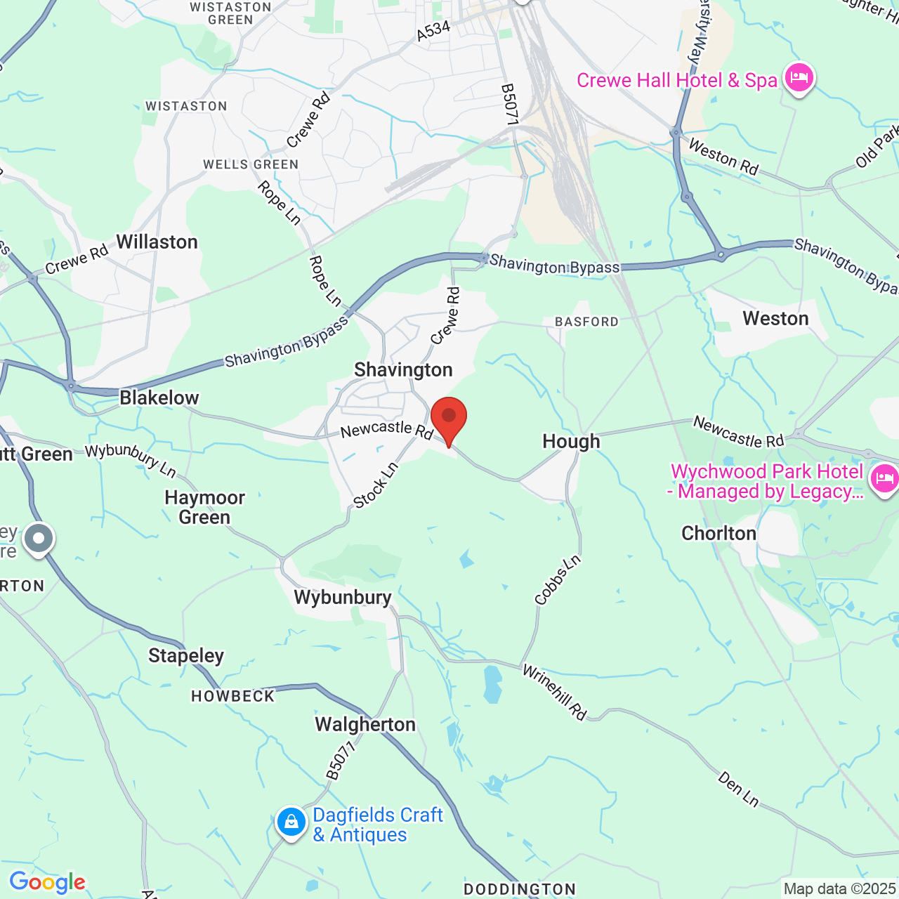 Map displaying vacancy location