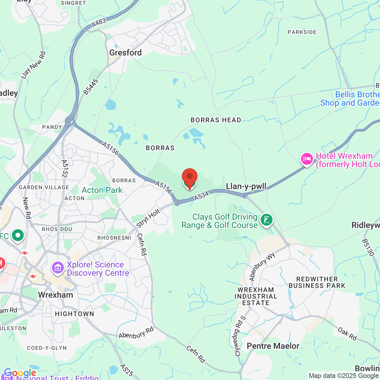 Map displaying vacancy location