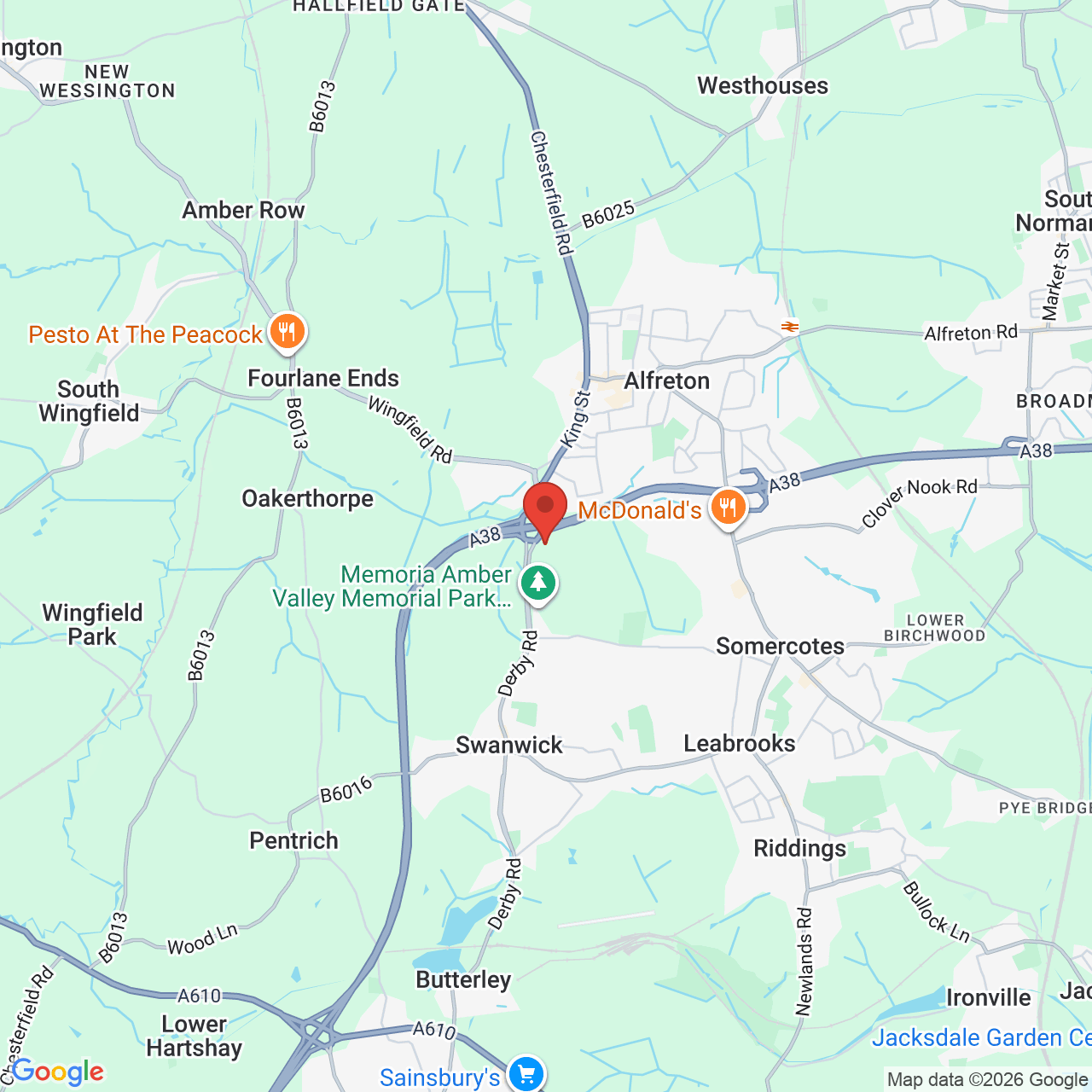 Map displaying vacancy location