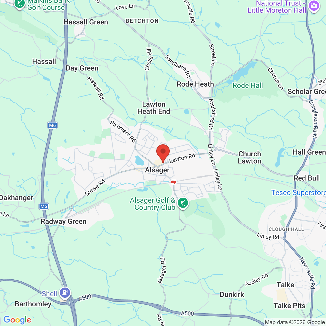 Map displaying vacancy location