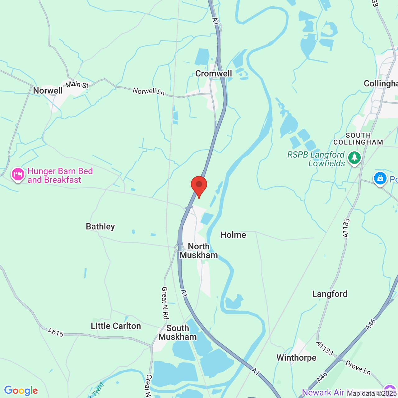 Map displaying vacancy location
