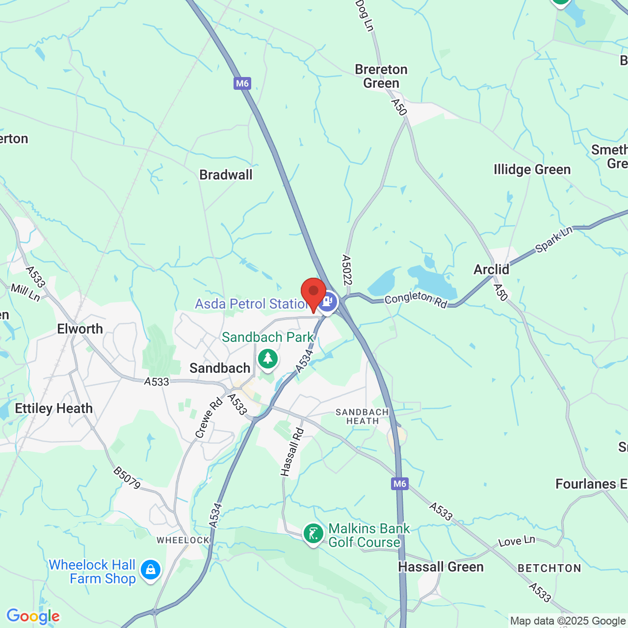 Map displaying vacancy location