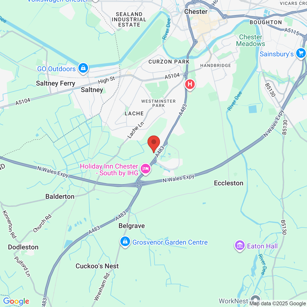Map displaying vacancy location