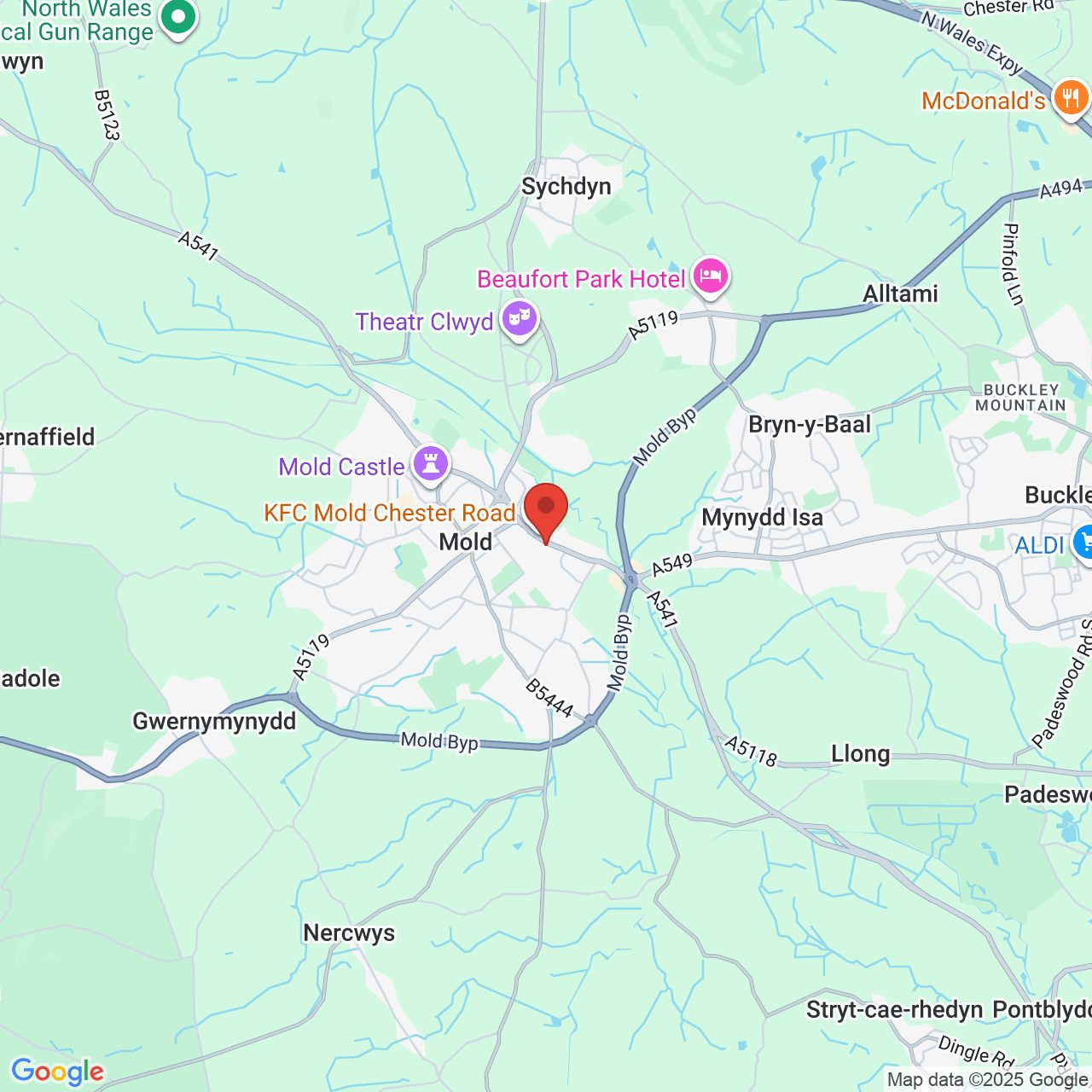 Map displaying vacancy location