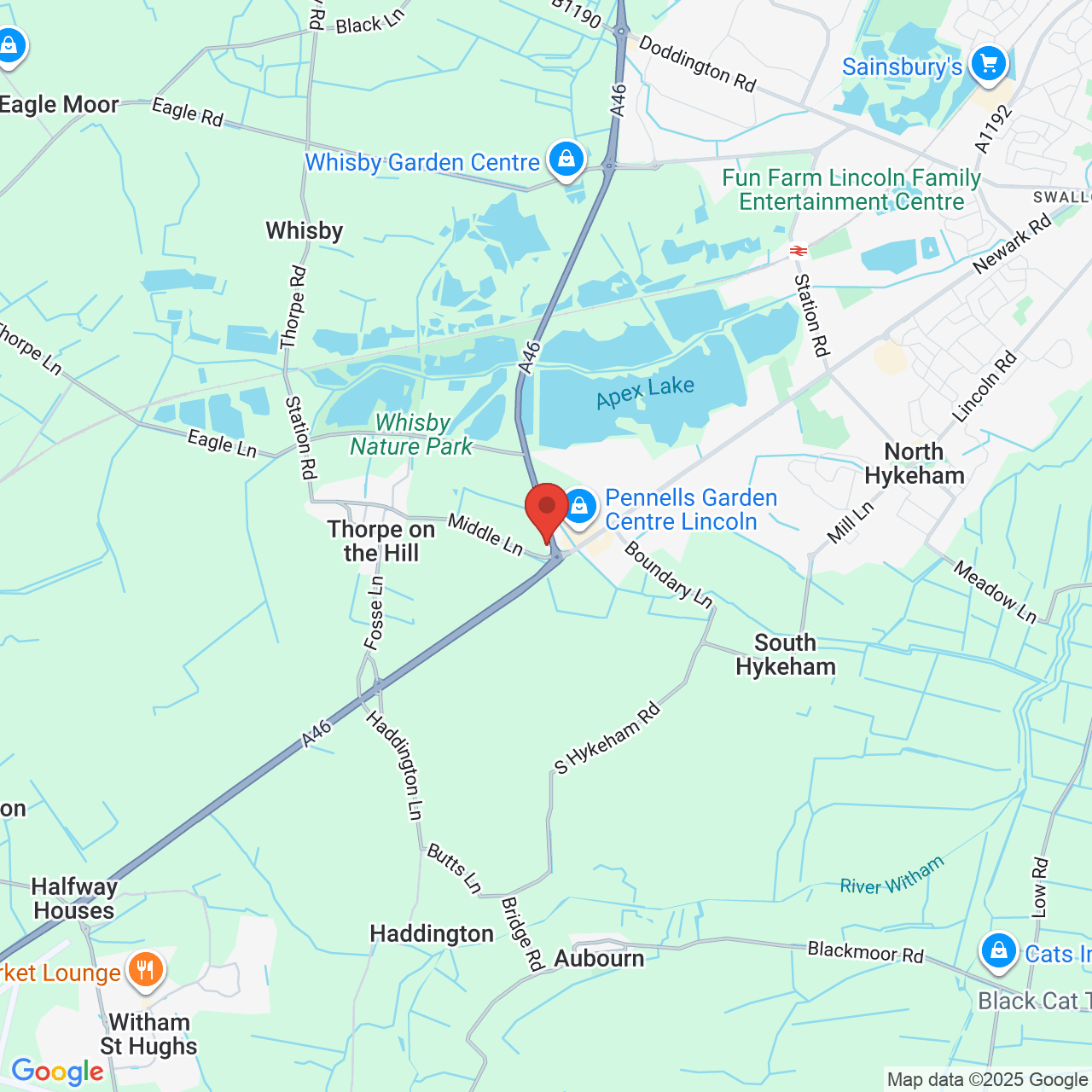Map displaying vacancy location