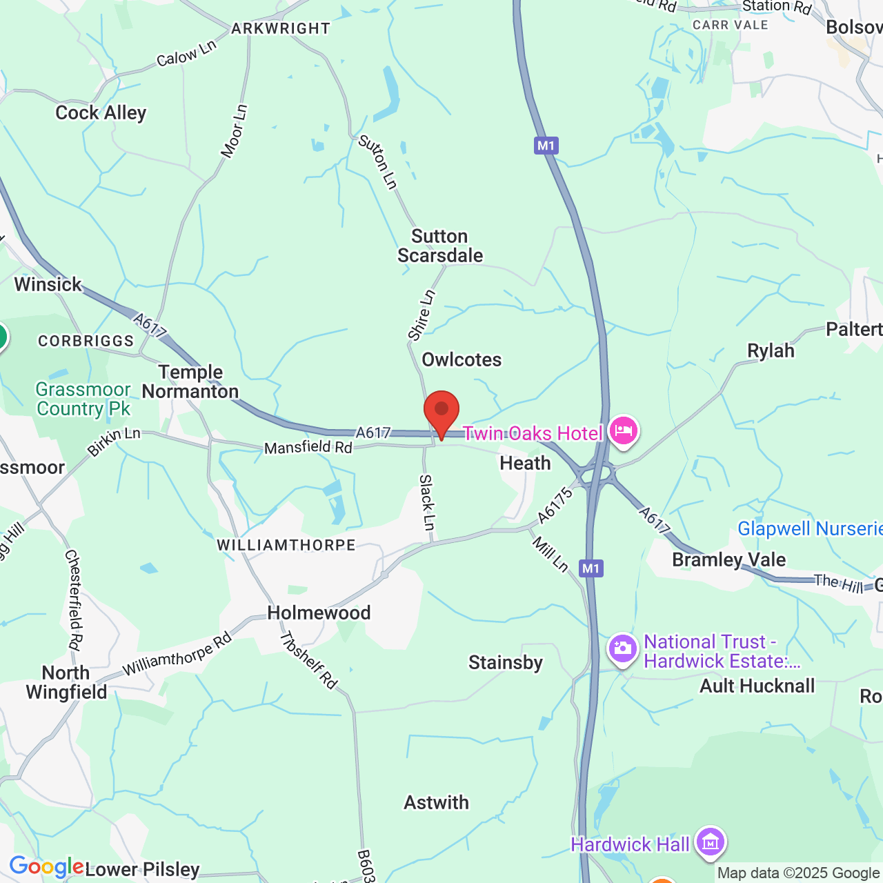 Map displaying vacancy location