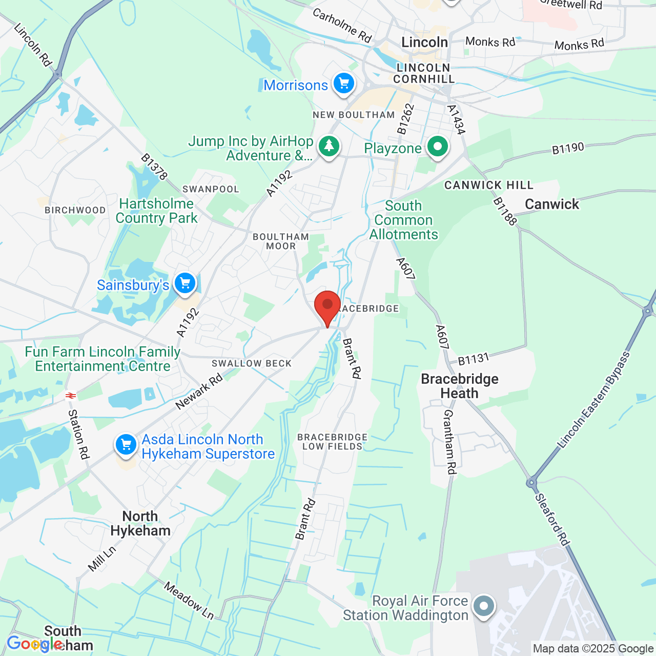 Map displaying vacancy location