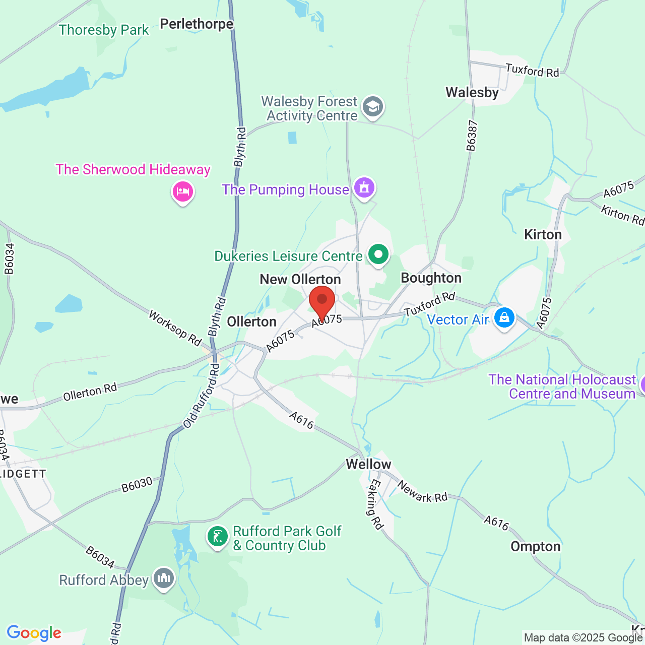 Map displaying vacancy location