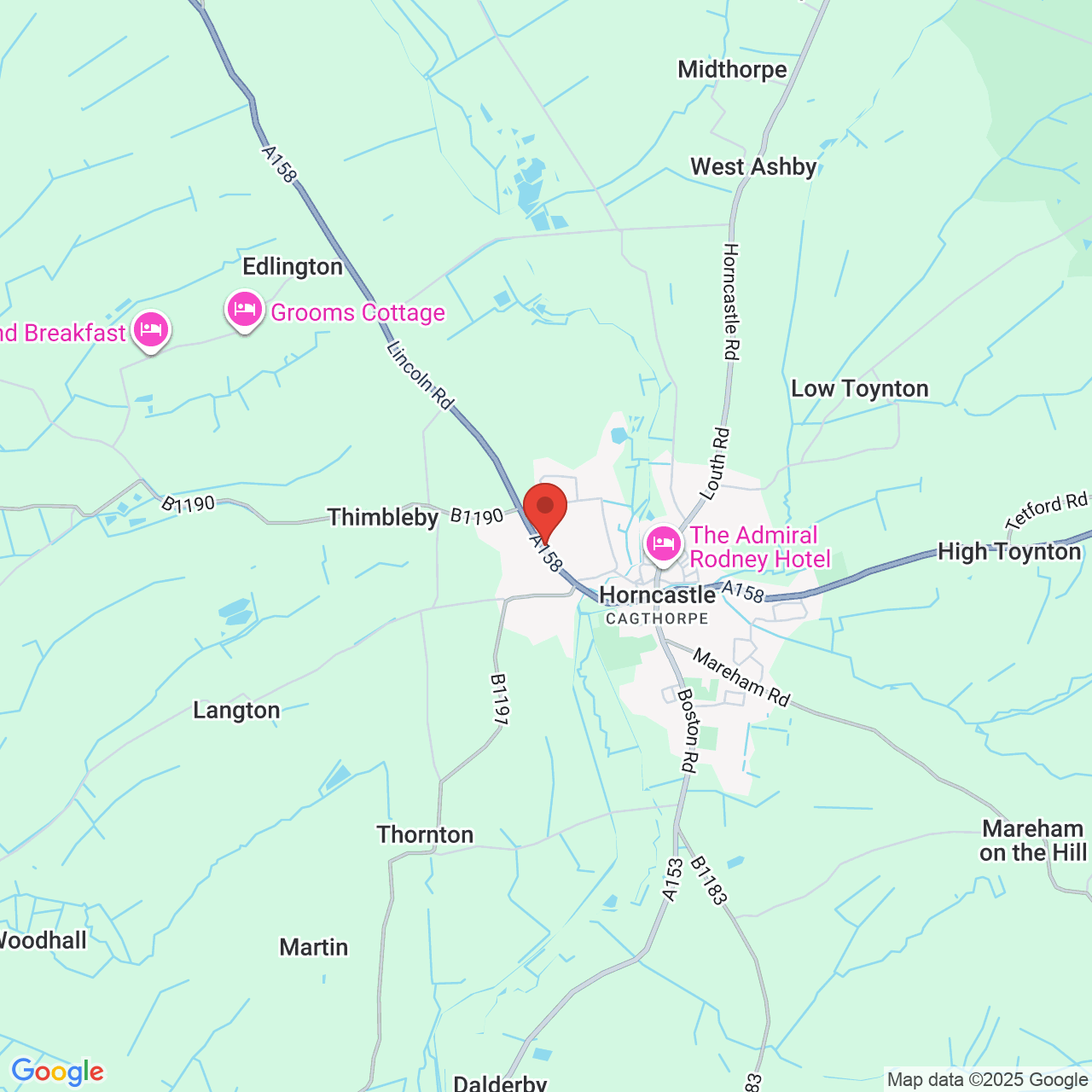 Map displaying vacancy location