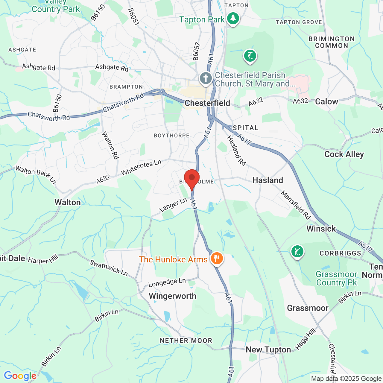 Map displaying vacancy location