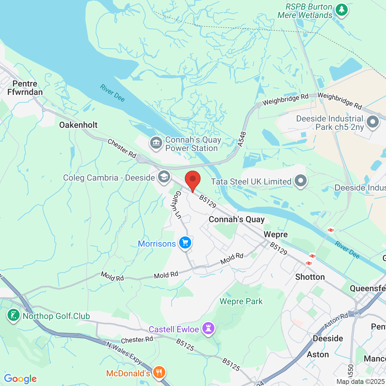 Map displaying vacancy location