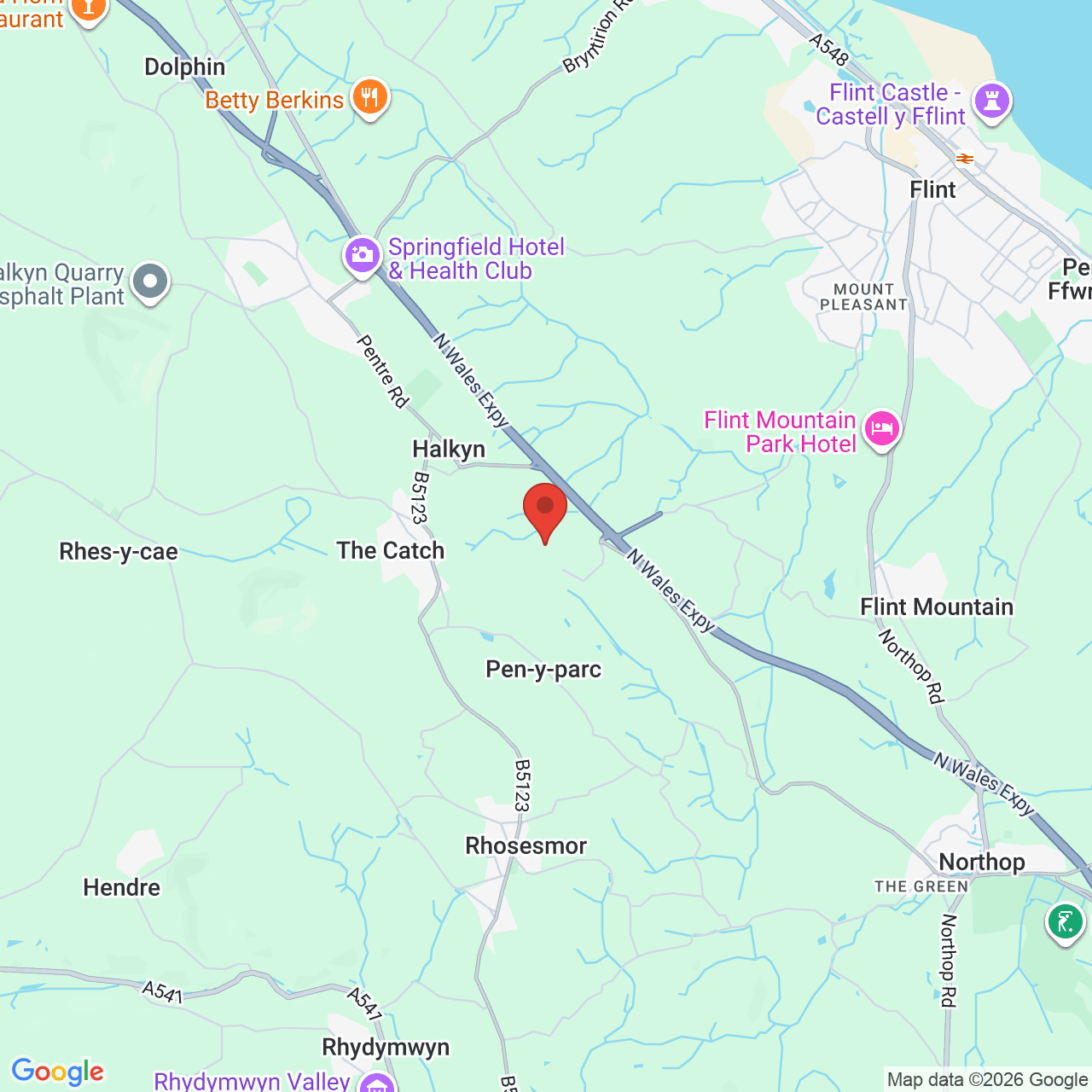 Map displaying vacancy location