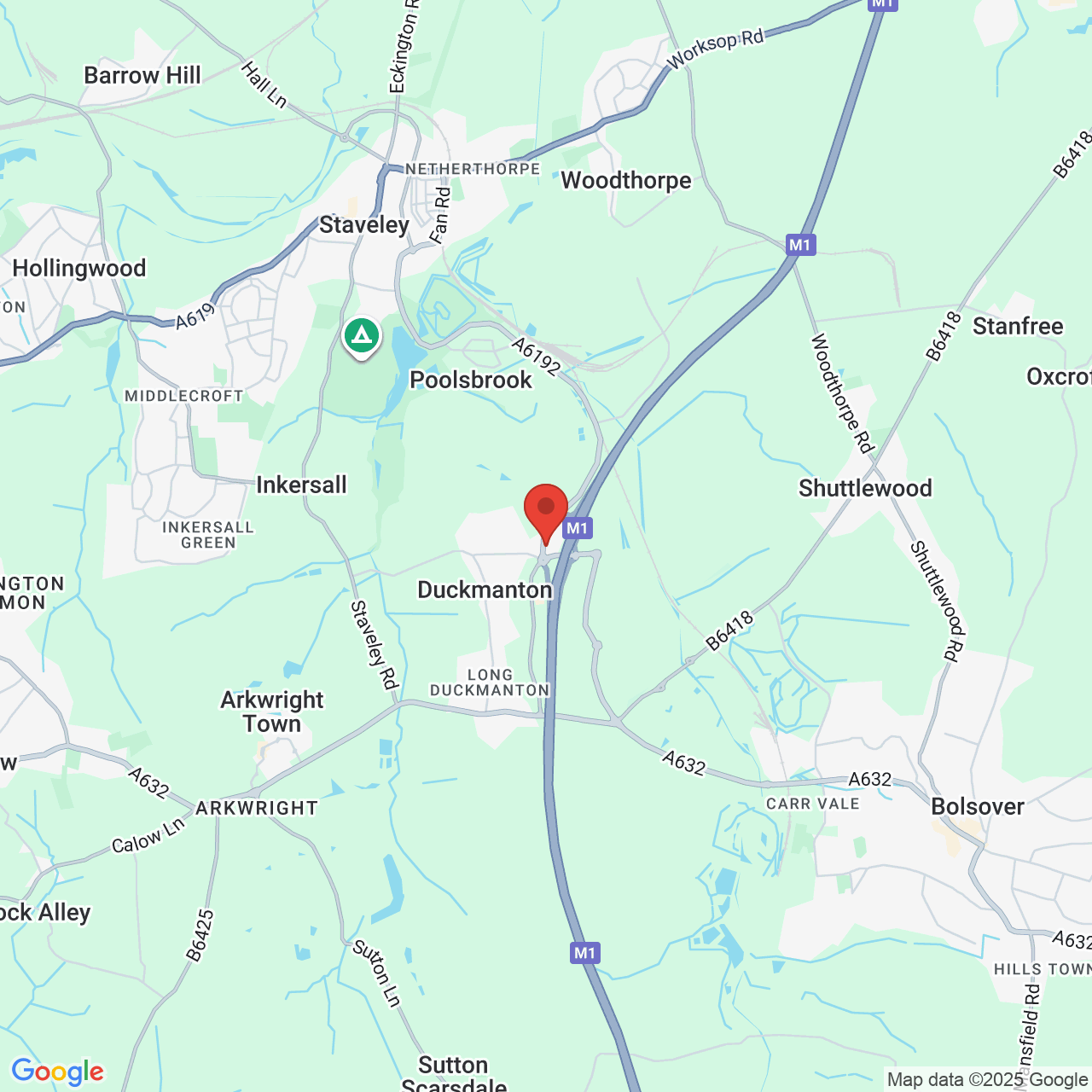 Map displaying vacancy location