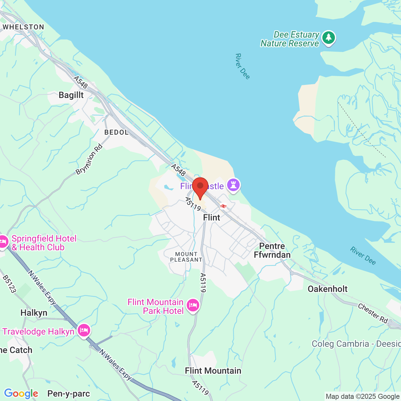Map displaying vacancy location