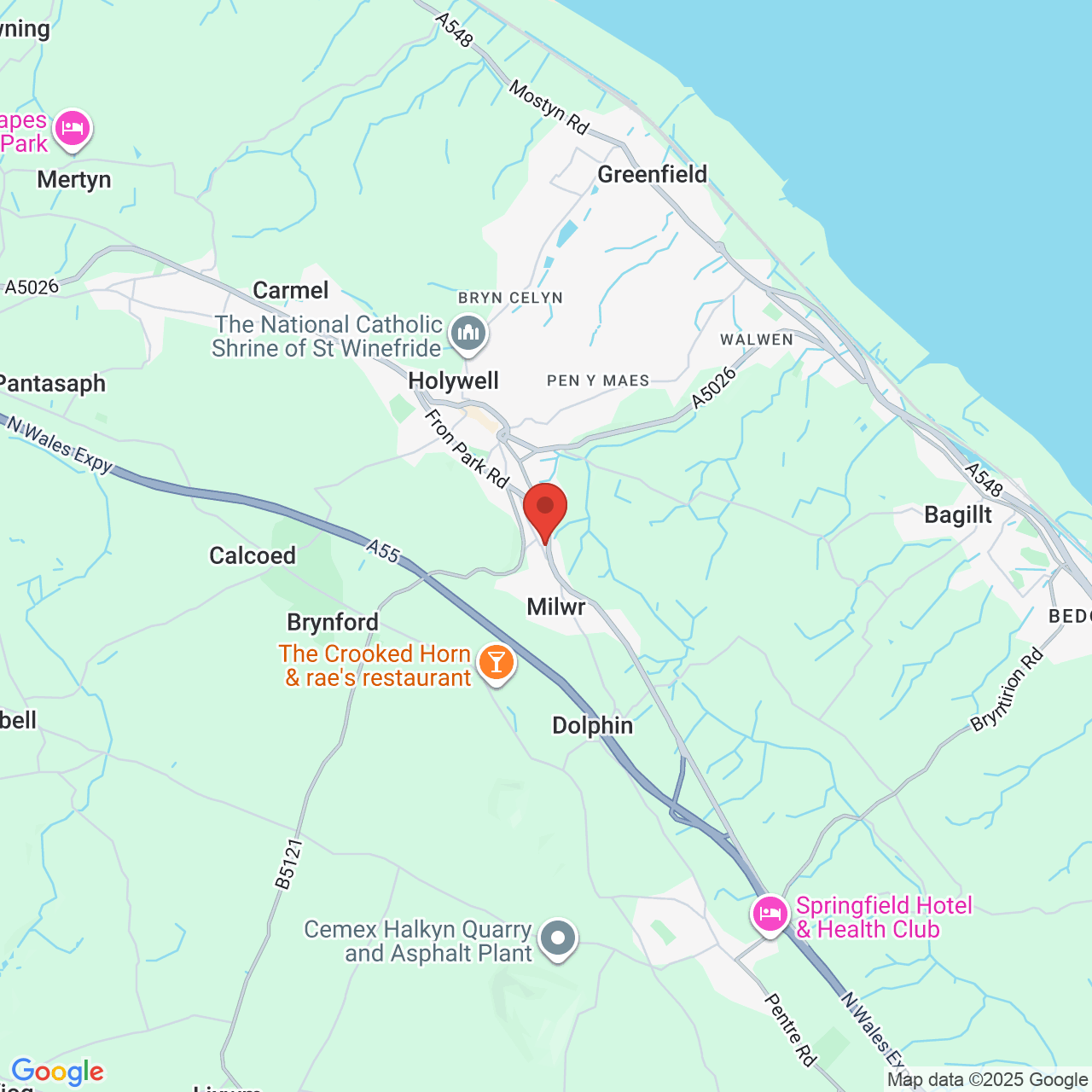 Map displaying vacancy location