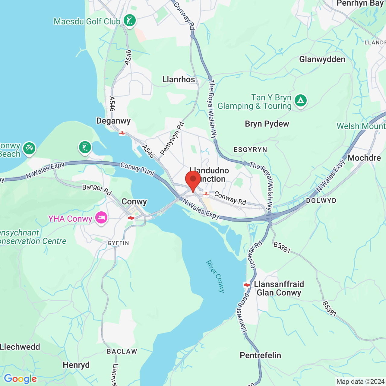 Map displaying vacancy location