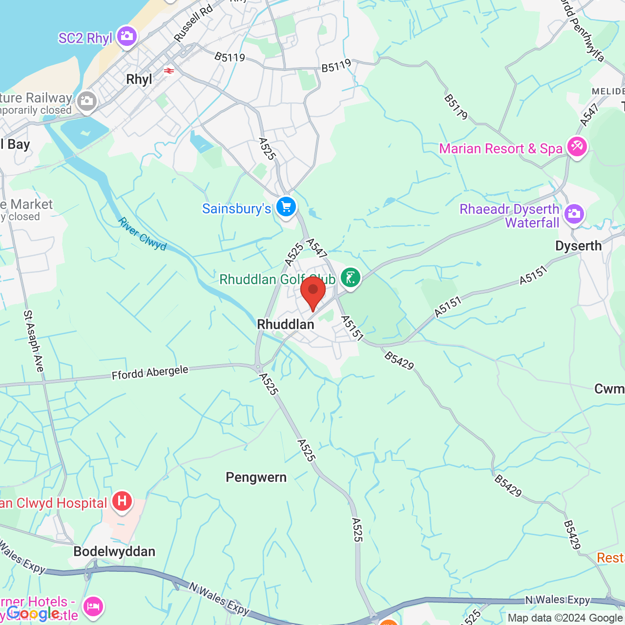 Map displaying vacancy location