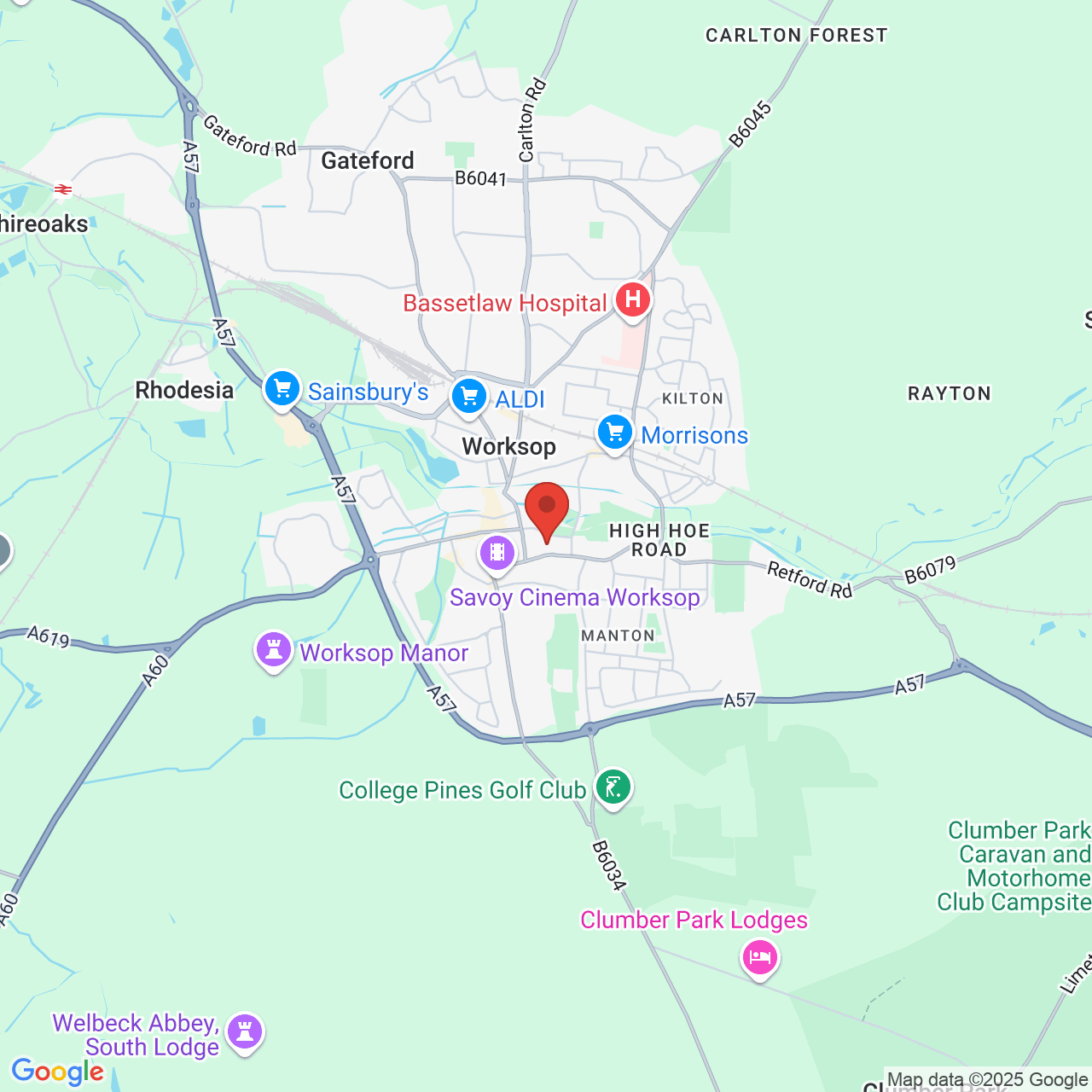 Map displaying vacancy location