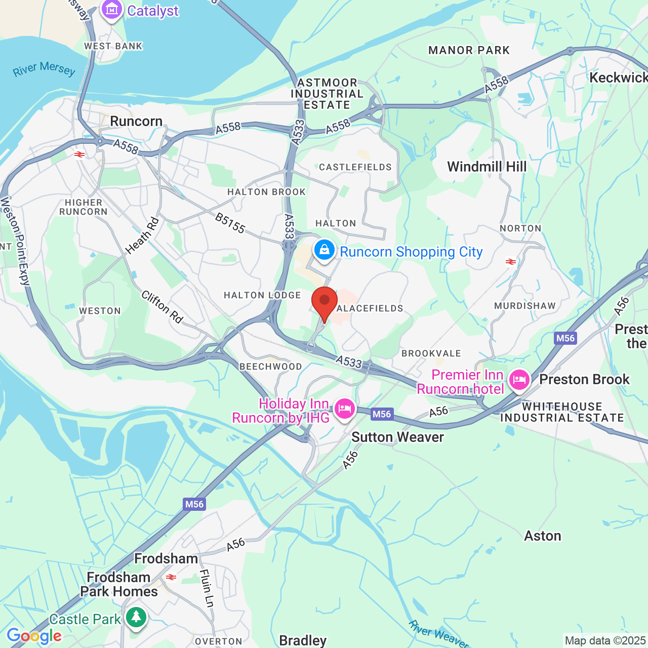 Map displaying vacancy location