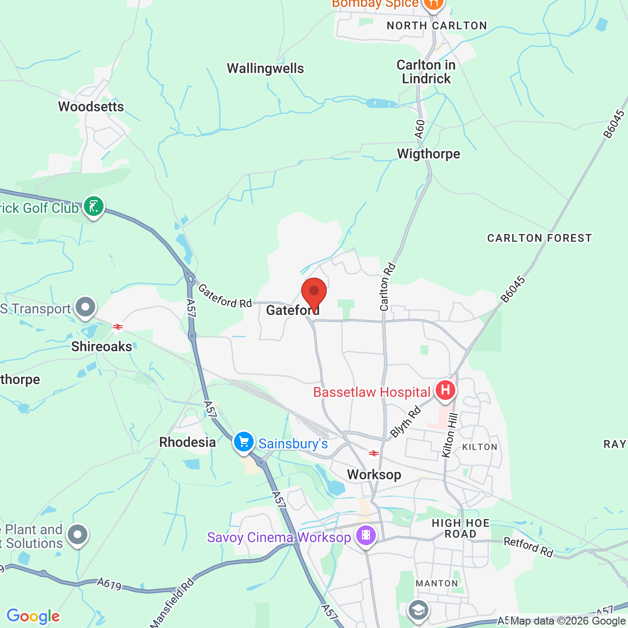 Map displaying vacancy location