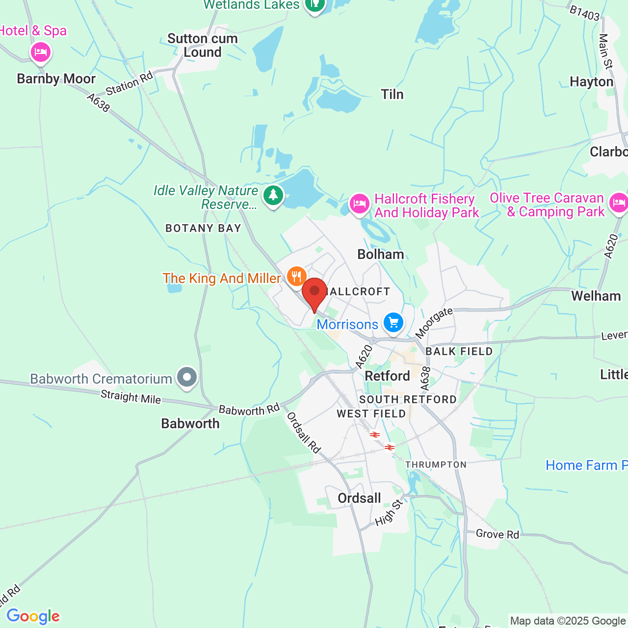 Map displaying vacancy location