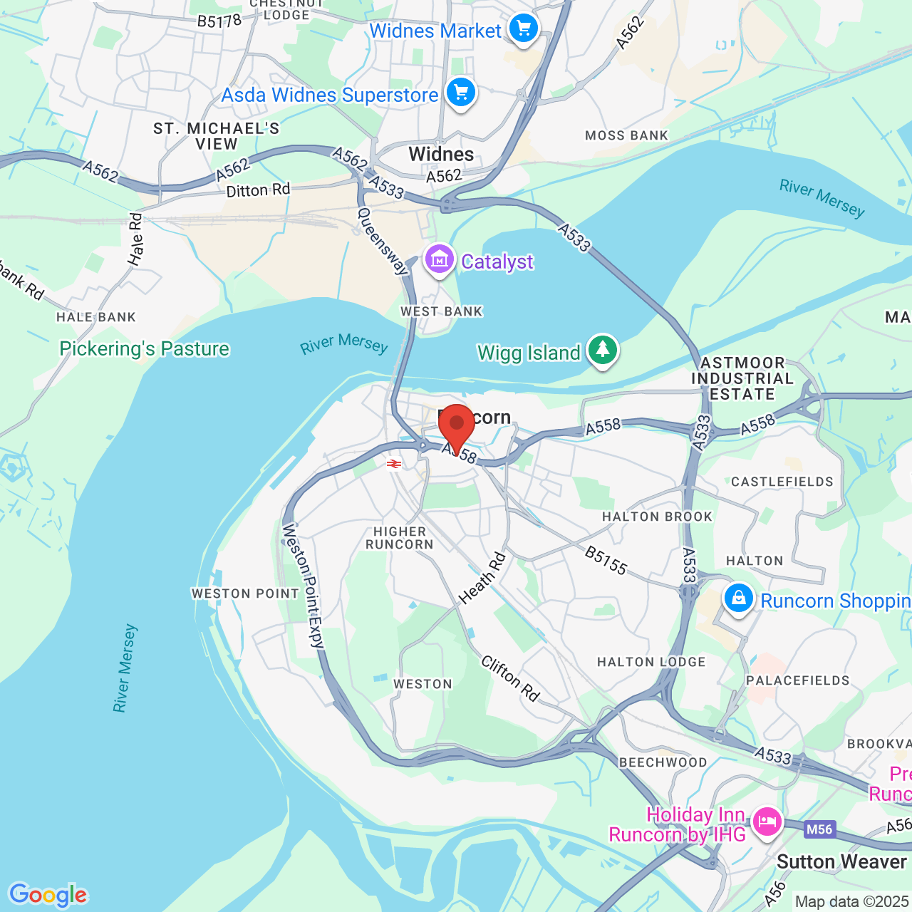 Map displaying vacancy location