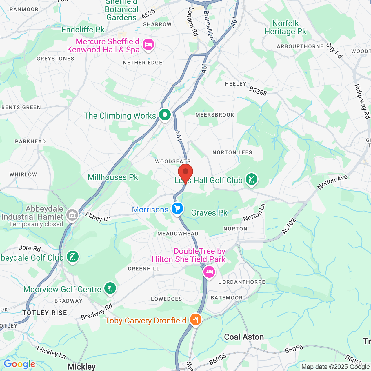 Map displaying vacancy location