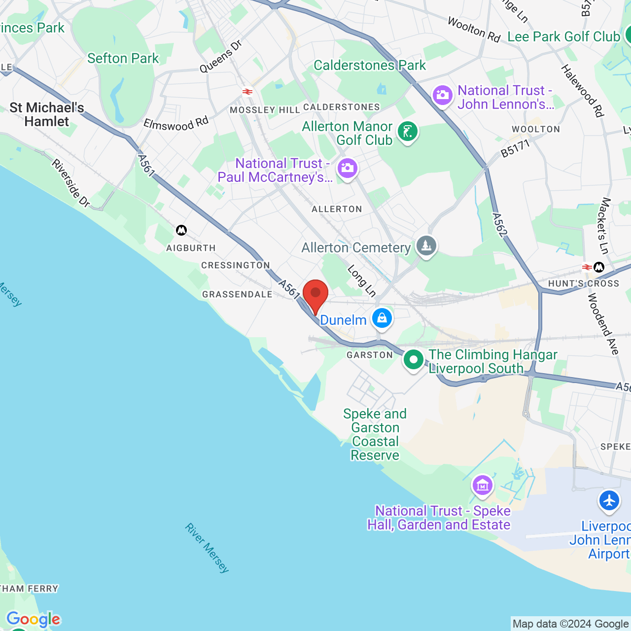 Map displaying vacancy location