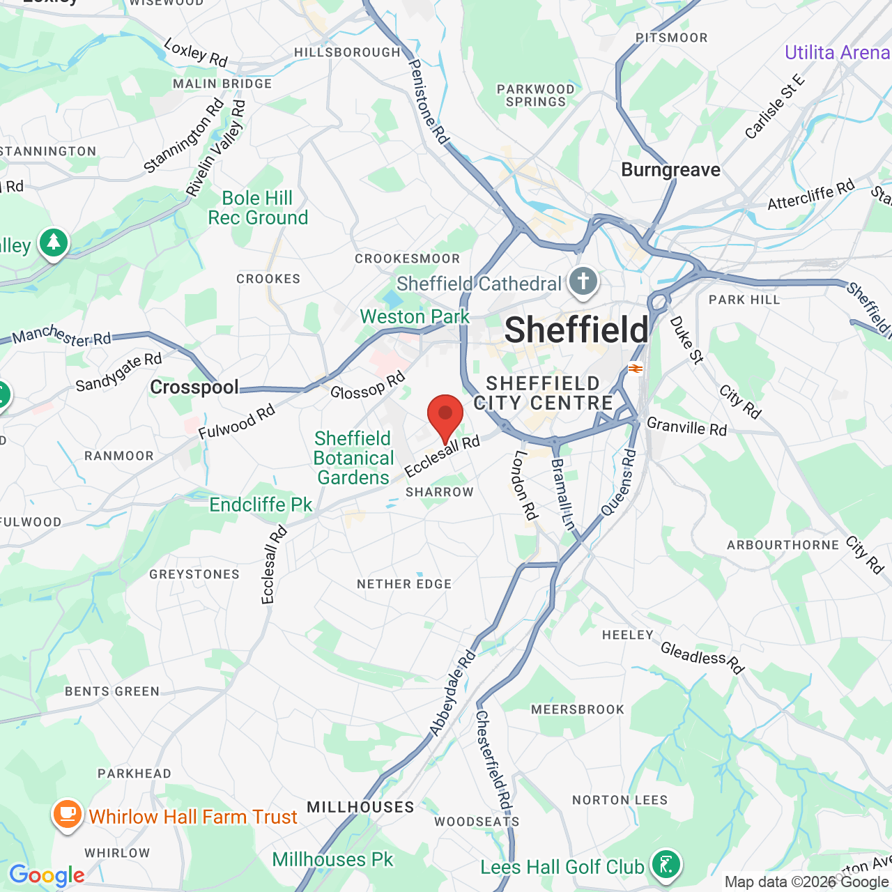Map displaying vacancy location
