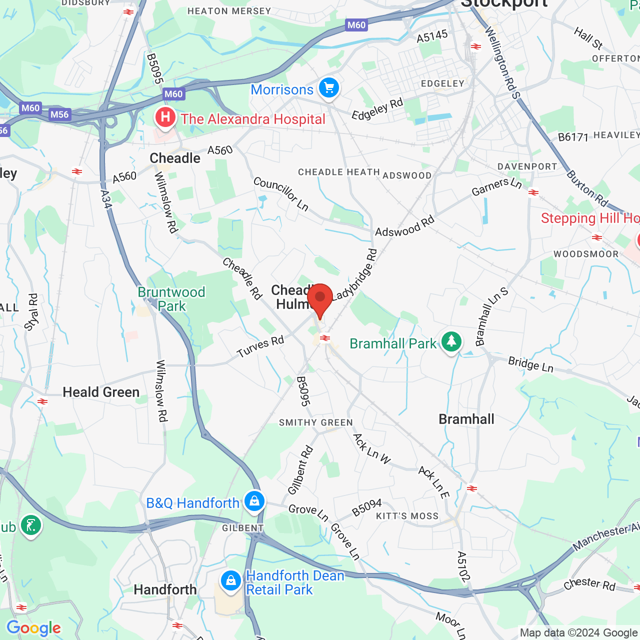 Map displaying vacancy location