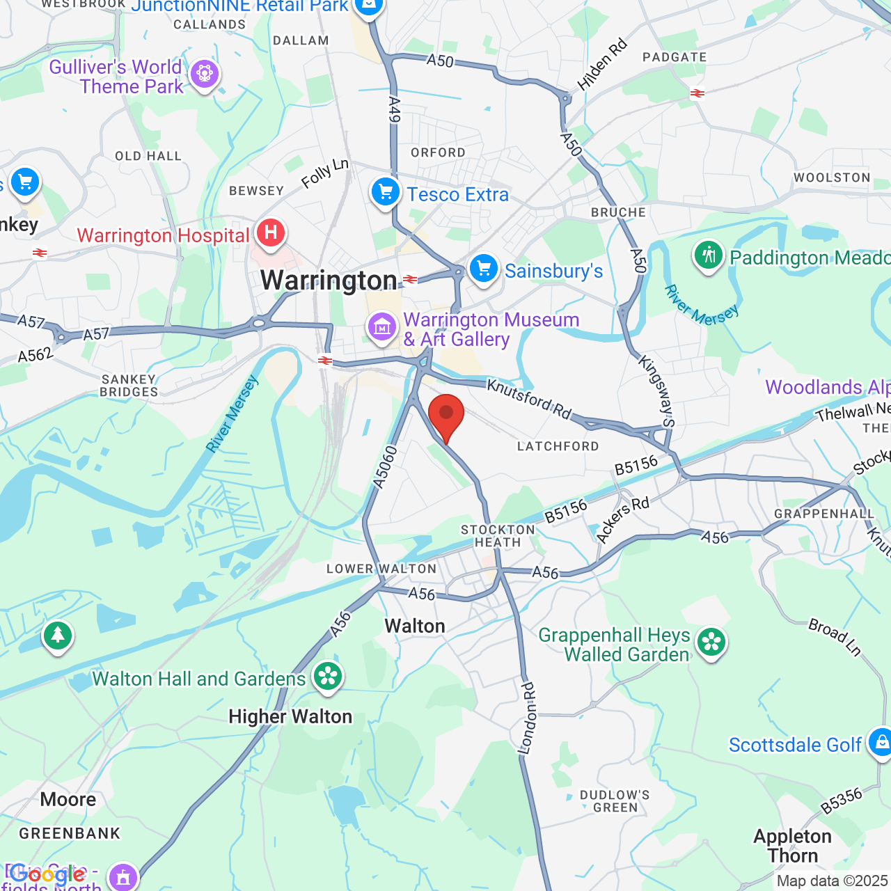 Map displaying vacancy location