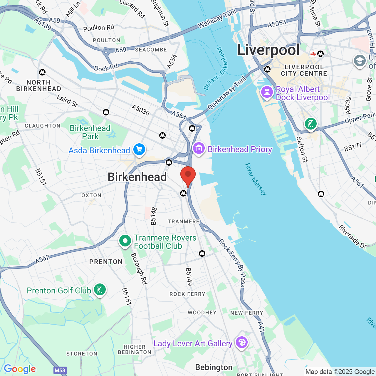 Map displaying vacancy location