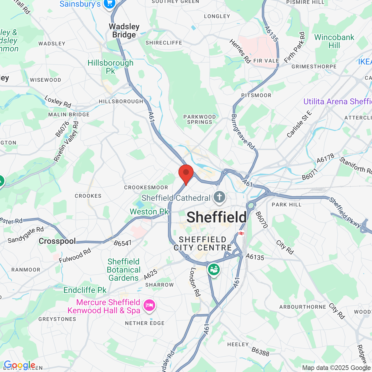 Map displaying vacancy location