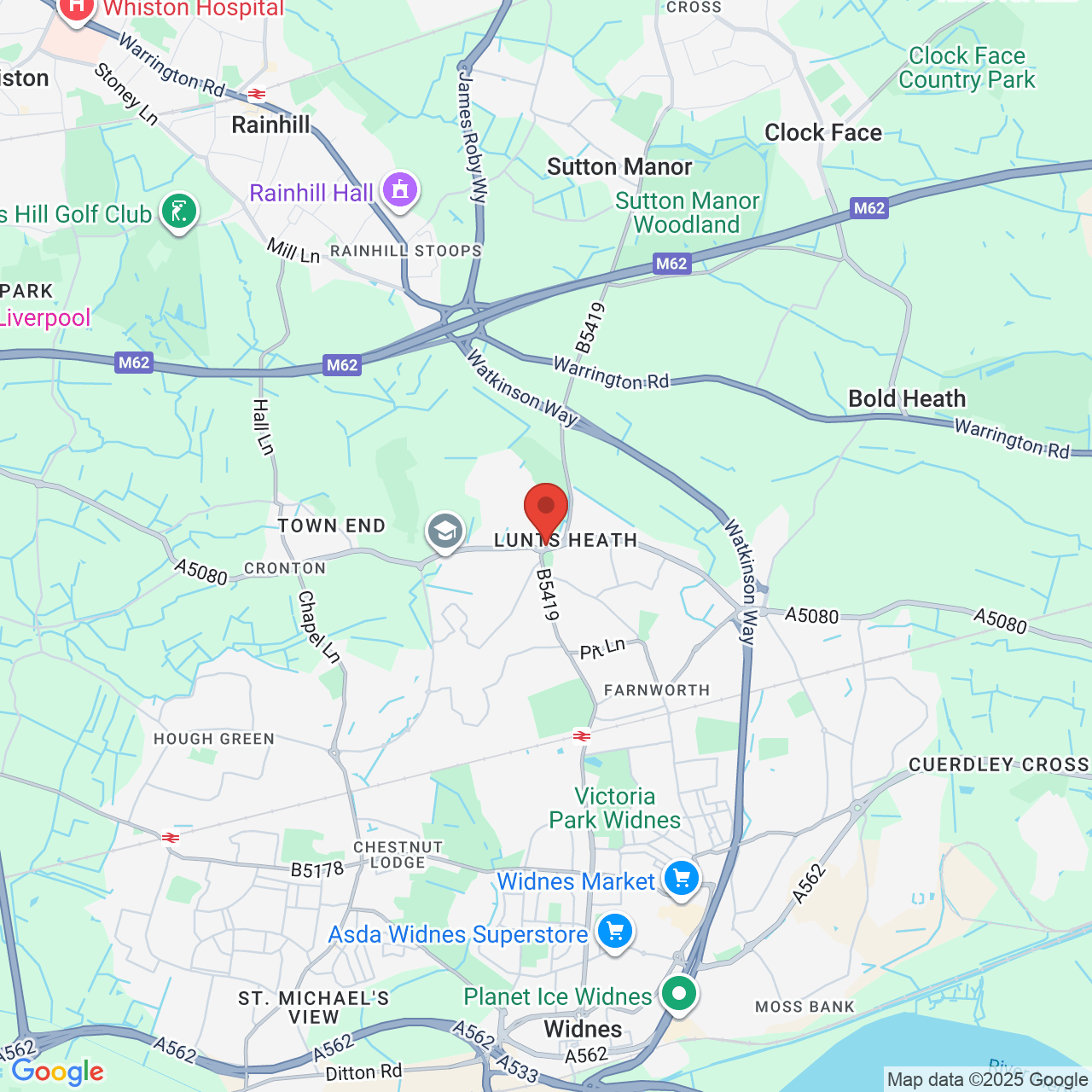 Map displaying vacancy location