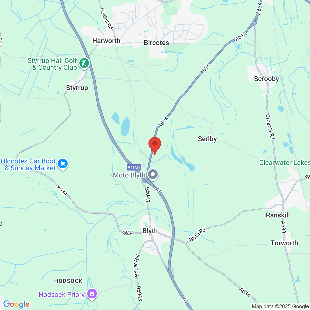 Map displaying vacancy location