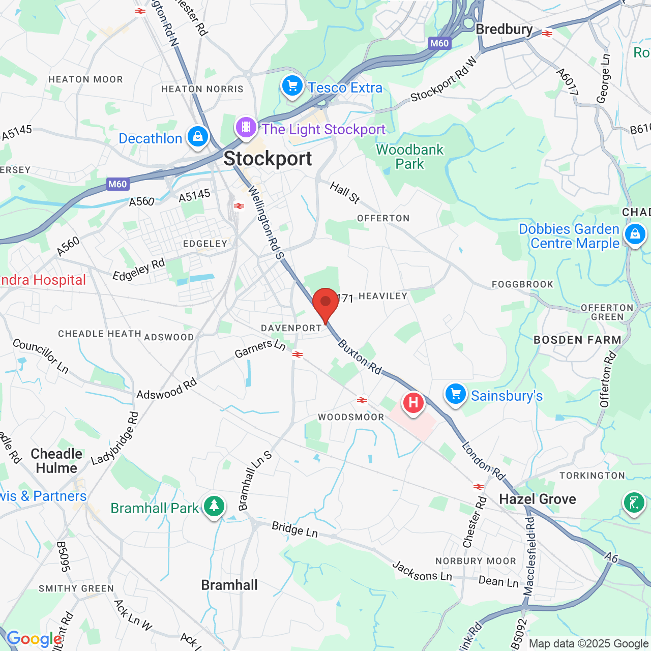 Map displaying vacancy location