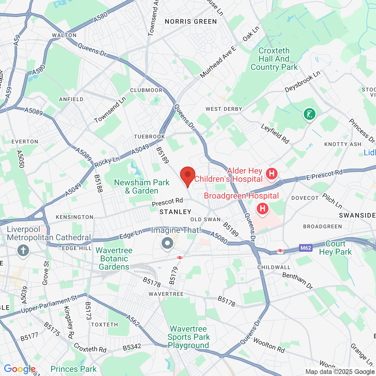 Map displaying vacancy location