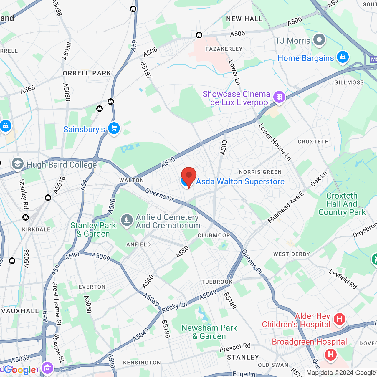 Map displaying vacancy location