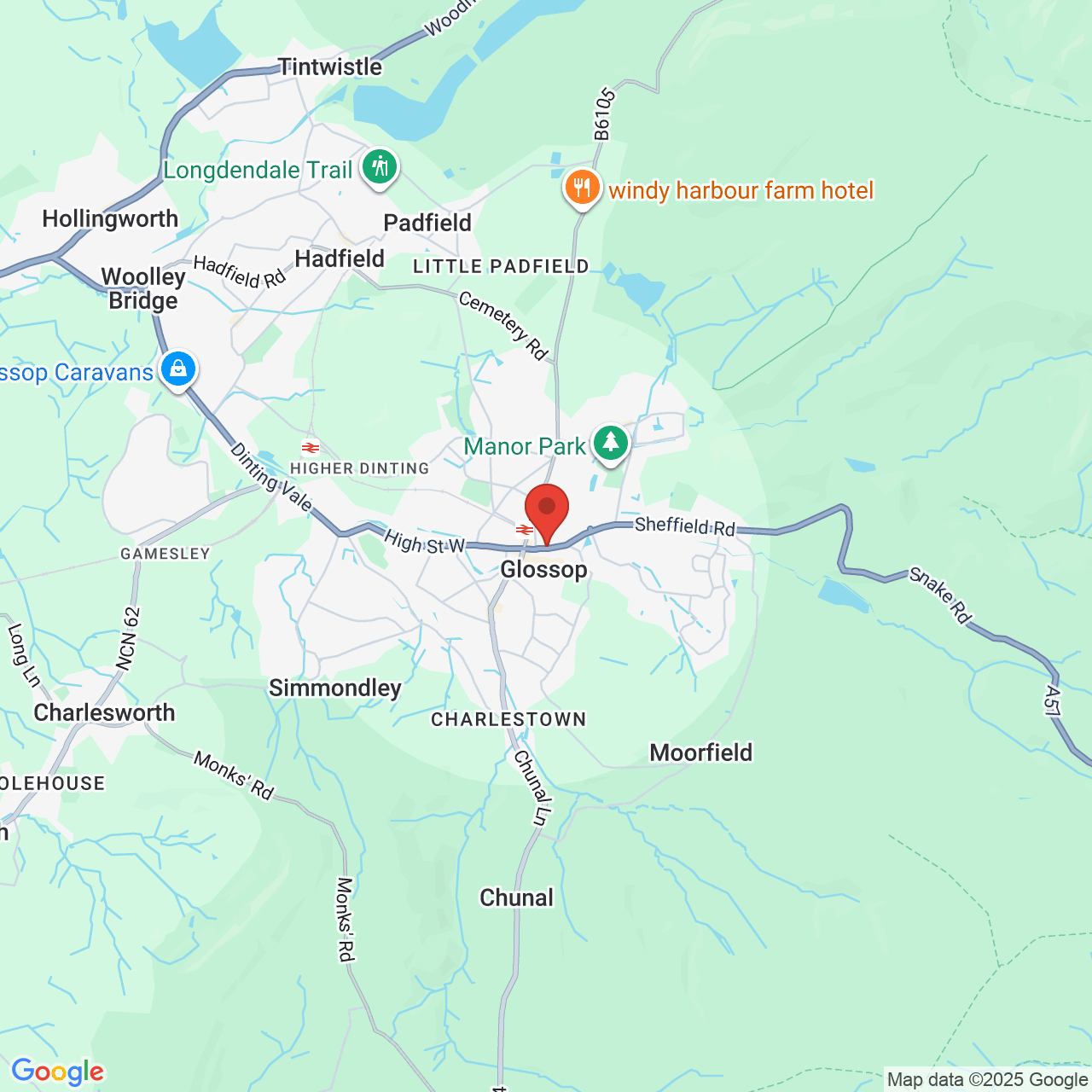 Map displaying vacancy location