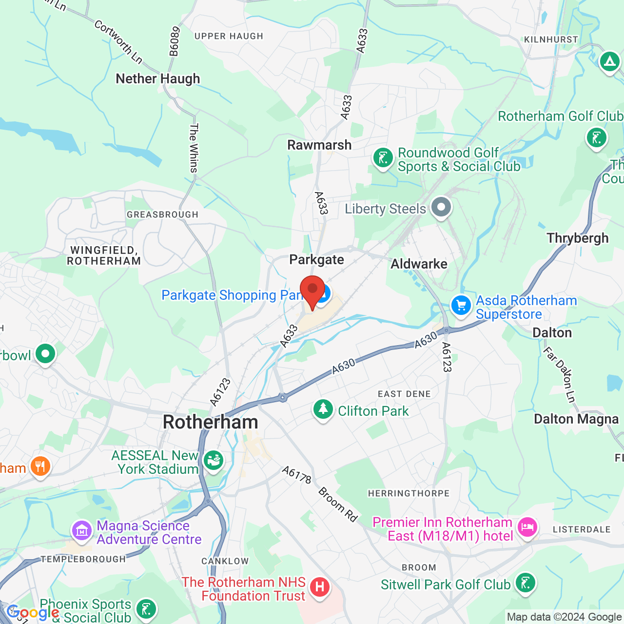 Map displaying vacancy location