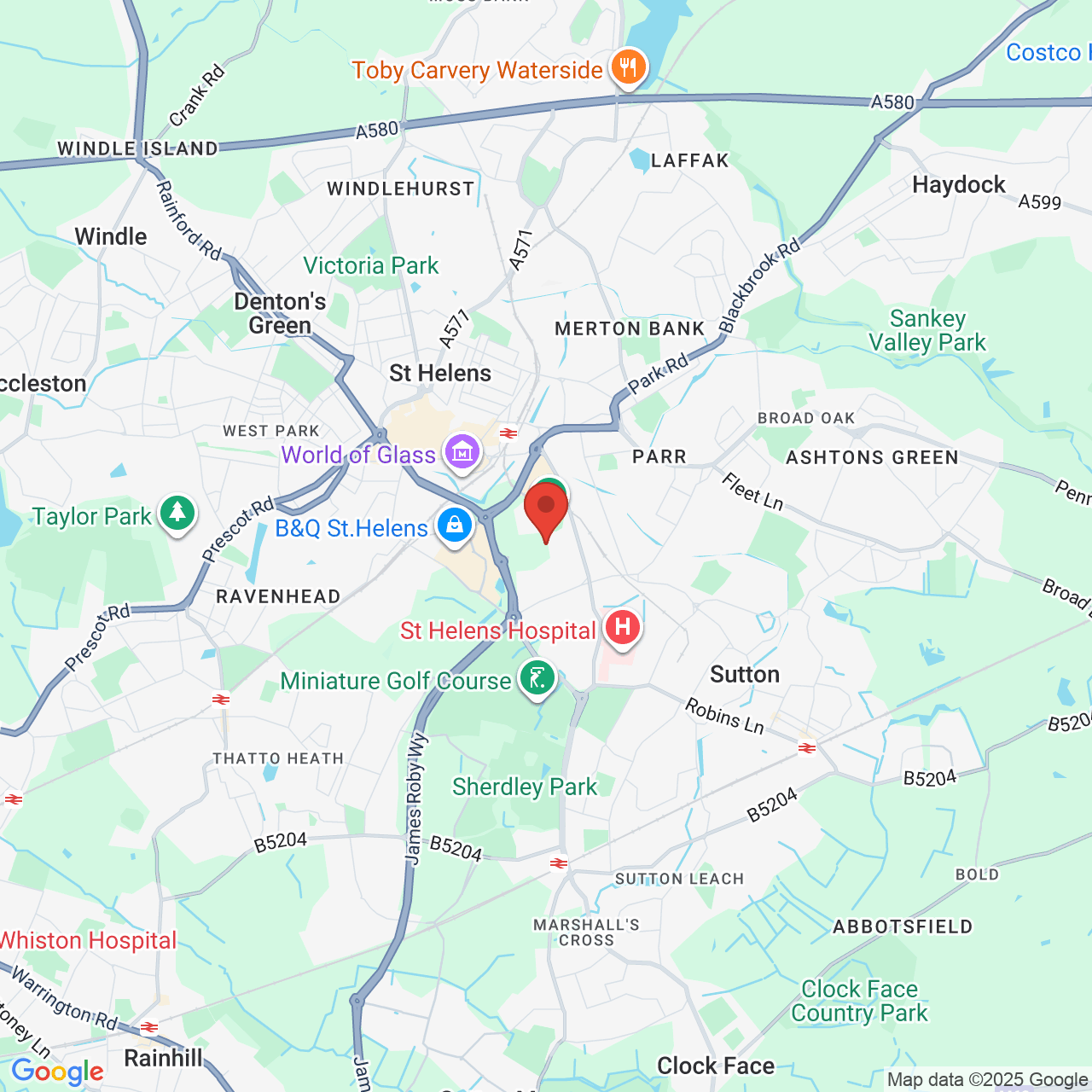 Map displaying vacancy location