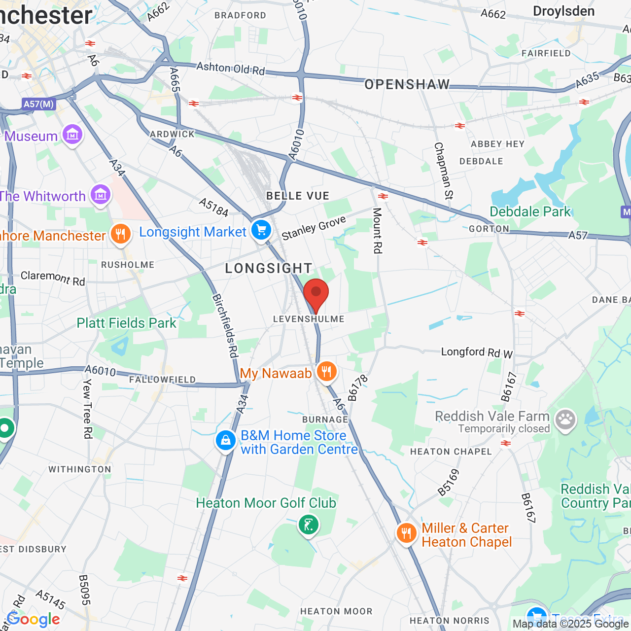 Map displaying vacancy location