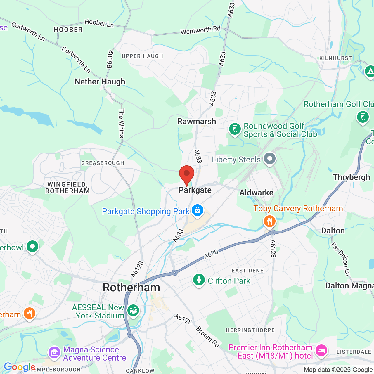 Map displaying vacancy location