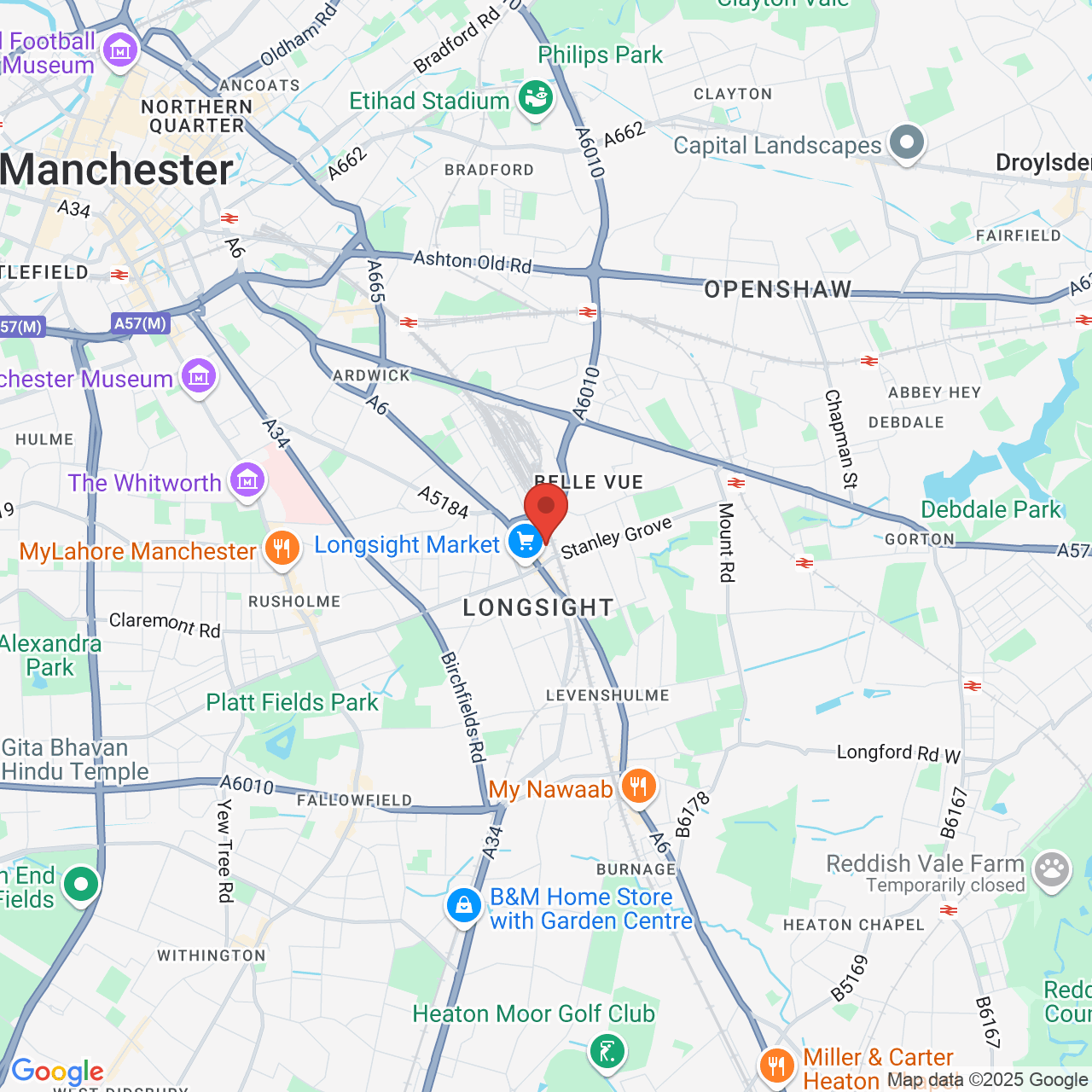 Map displaying vacancy location