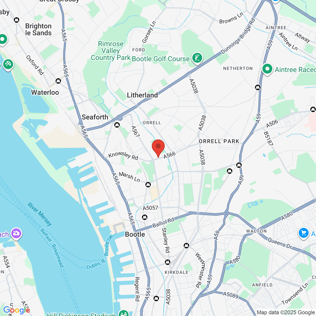 Map displaying vacancy location