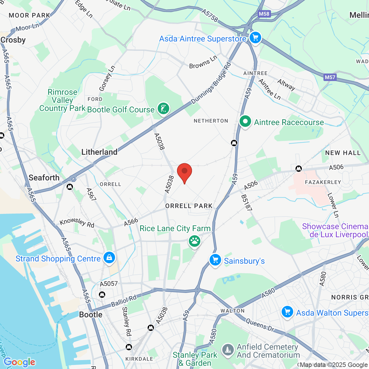 Map displaying vacancy location